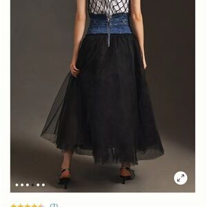 Anthropologie Pilcro Denim & Tulle Skirt Midi New Size 6 Small  *Never Worn*